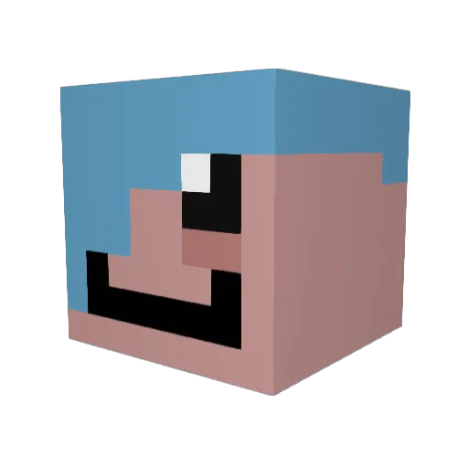 PureCooperLoops Minecraft avatar head, 3D render