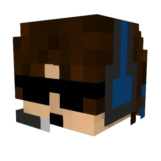 PureCraftlerHD Minecraft avatar head, 3D render