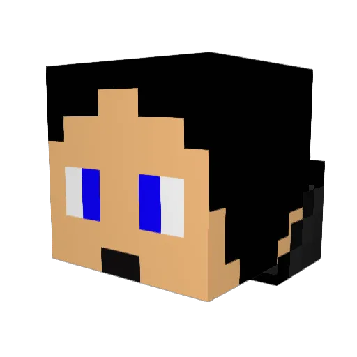 PureEcho4 Minecraft avatar head, 3D render