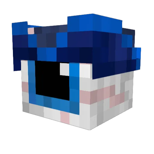 PureEternity Minecraft avatar head, 3D render