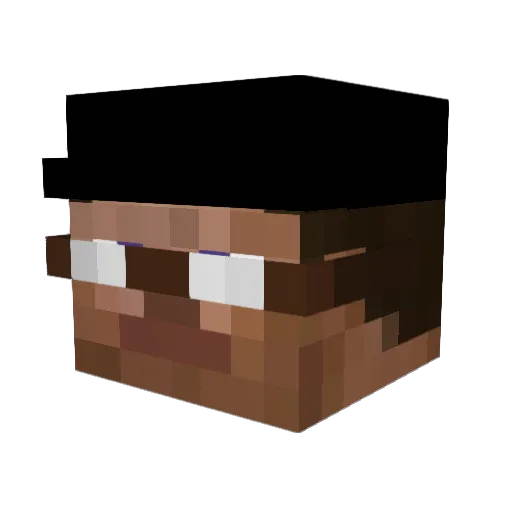 PureIsotope Minecraft avatar head, 3D render