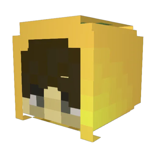 PureMango Minecraft avatar head, 3D render