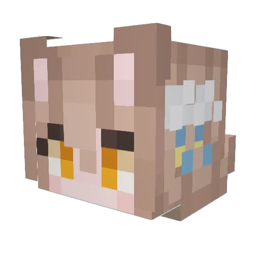 PureNull Minecraft avatar head, 3D render