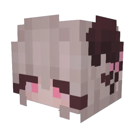 PurePixelYT Minecraft avatar head, 3D render