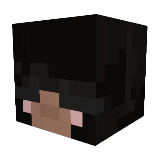 PureQuerxy Minecraft avatar head, 3D render