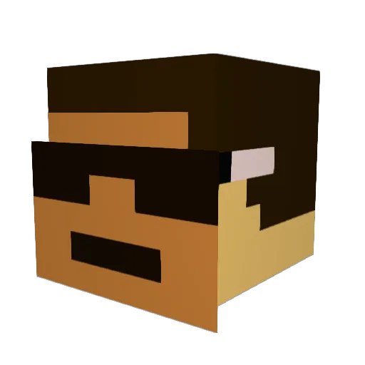 PureRainZ Minecraft avatar head, 3D render