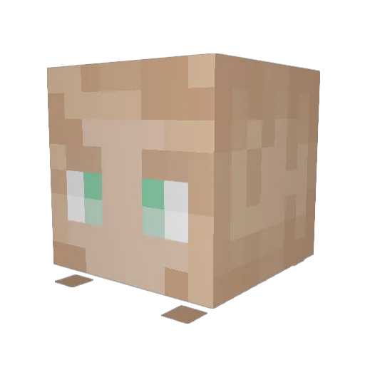 PureRay7 Minecraft avatar head, 3D render