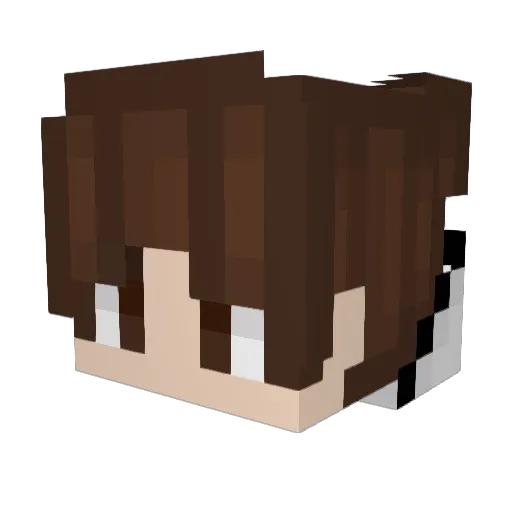 PureUzumaki Minecraft avatar head, 3D render