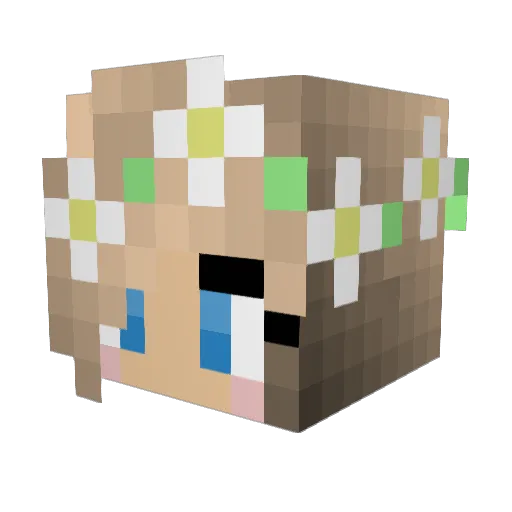 PureVPN Minecraft avatar head, 3D render