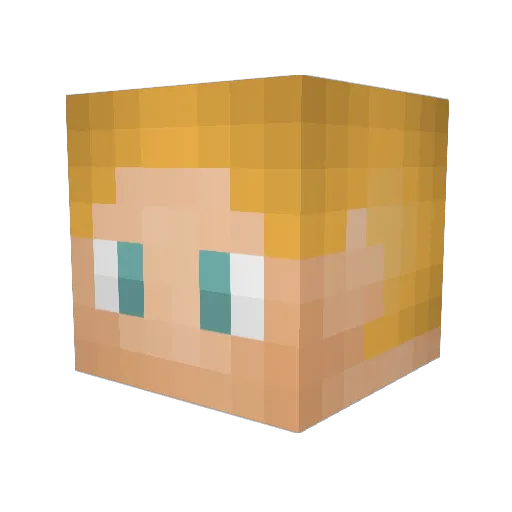 PureVerzweiflung Minecraft avatar head, 3D render