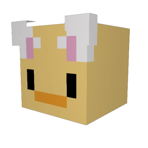 PureXNova Minecraft avatar head, 3D render