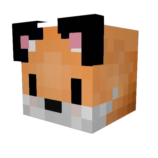 Pure_Grey Minecraft avatar head, 3D render