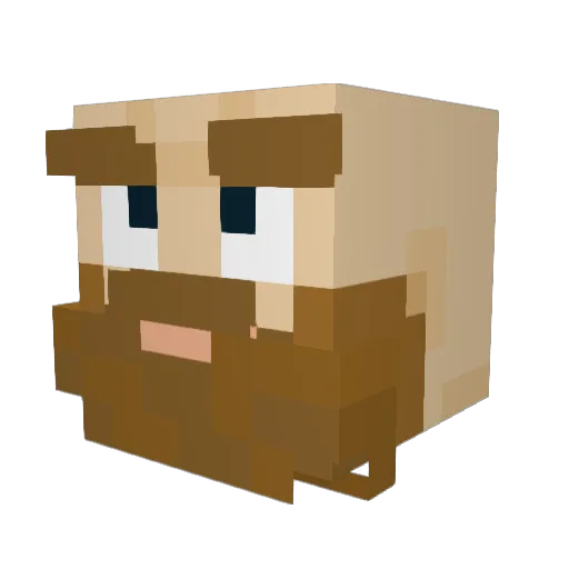 Pure_Macho Minecraft avatar head, 3D render