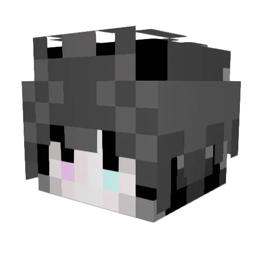 Pure_O2 Minecraft avatar head, 3D render