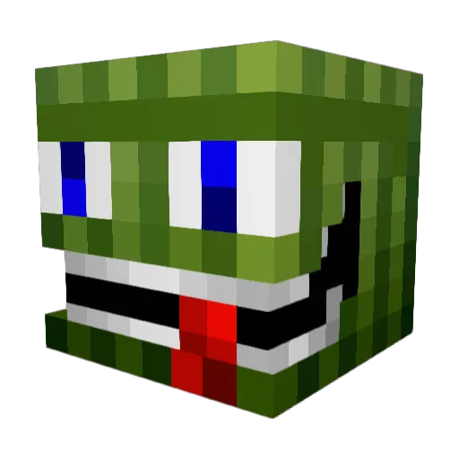 Pure_Origins Minecraft avatar head, 3D render