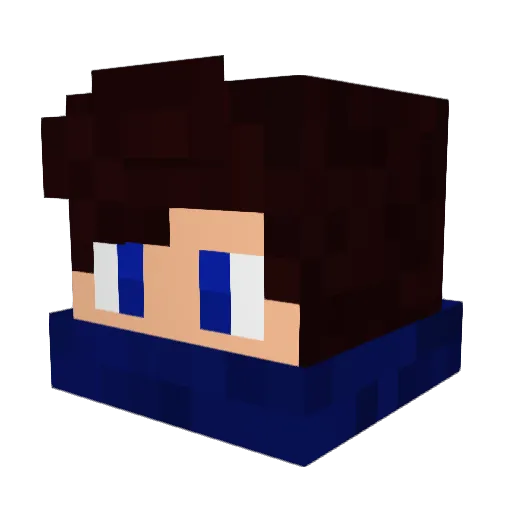 Pure_Sharp Minecraft avatar head, 3D render