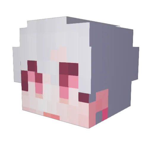 Purea_34 Minecraft avatar head, 3D render