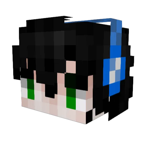 Puredoge Minecraft avatar head, 3D render