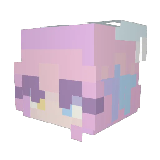 PurelySalt Minecraft avatar head, 3D render