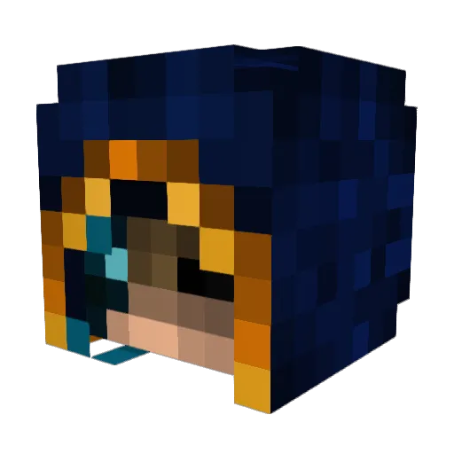 Puremask Minecraft avatar head, 3D render