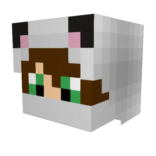 Purforme Minecraft avatar head, 3D render