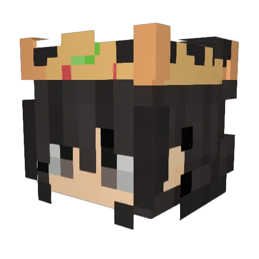 Purgarina12 Minecraft avatar head, 3D render