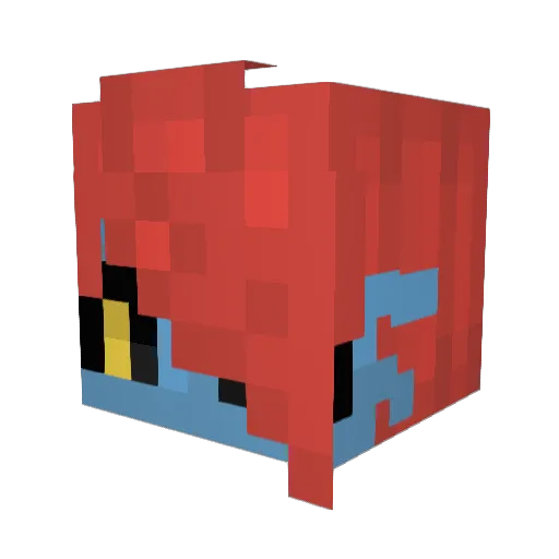 Purgatorius Minecraft avatar head, 3D render