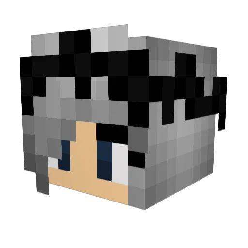 PurgePVP Minecraft avatar head, 3D render