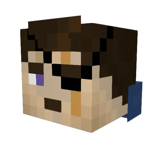 PurgeWolf14 Minecraft avatar head, 3D render
