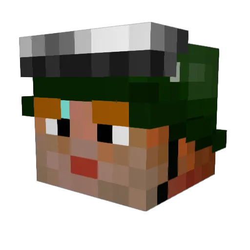 PurgeofLight Minecraft avatar head, 3D render