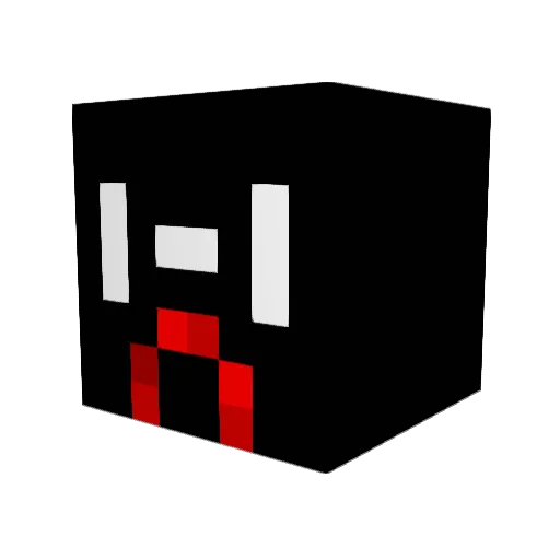 Purgree Minecraft avatar head, 3D render