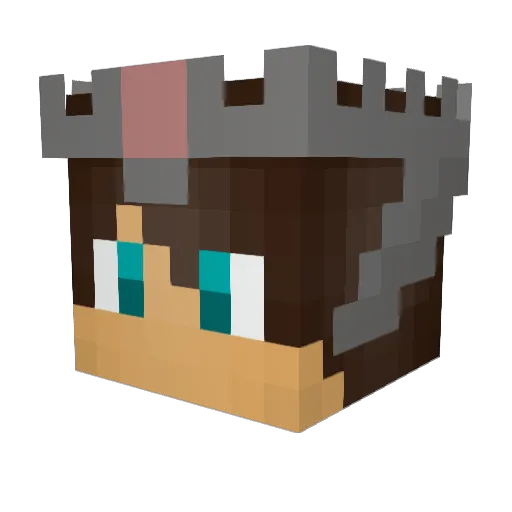 Purified1k Minecraft avatar head, 3D render