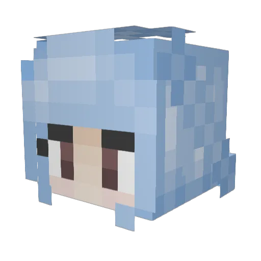 Purityyyyyy Minecraft avatar head, 3D render