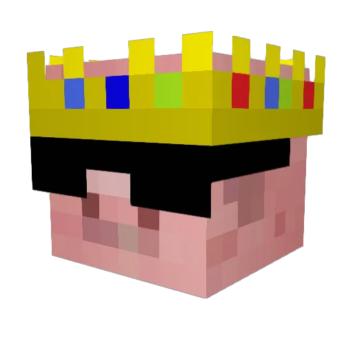 Puriux Minecraft avatar head, 3D render