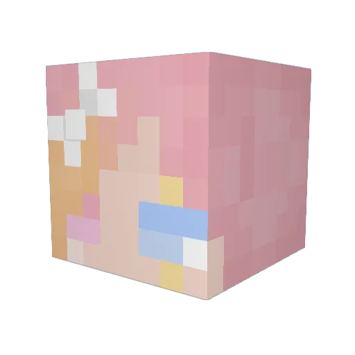 Minecraft-Avatar von Purlzs: Kopf als 3D-Render