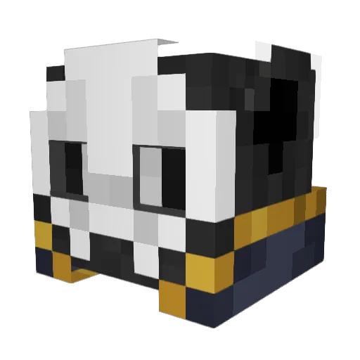 PuroSlavKing Minecraft avatar head, 3D render