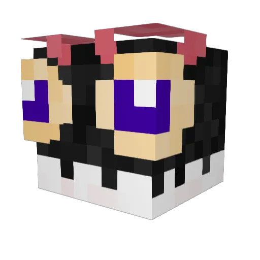 PuroTV_ Minecraft avatar head, 3D render