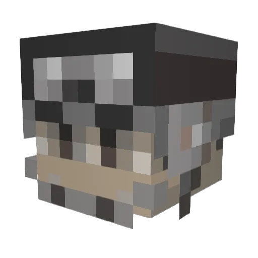 Puron25 Minecraft avatar head, 3D render