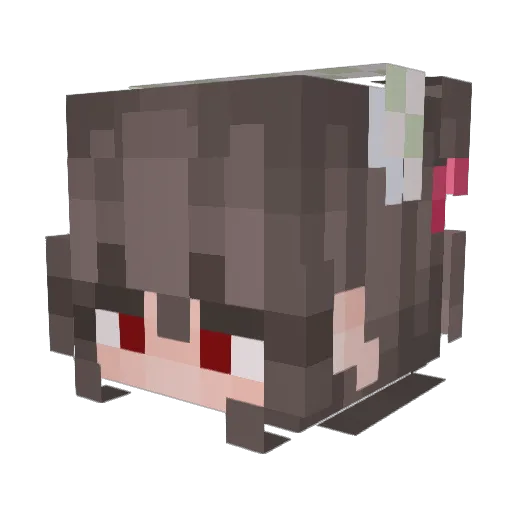 Purp1eC1oud Minecraft avatar head, 3D render