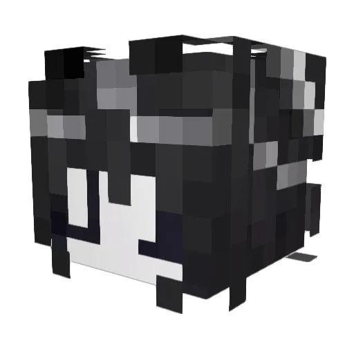Purp1ey Minecraft avatar head, 3D render