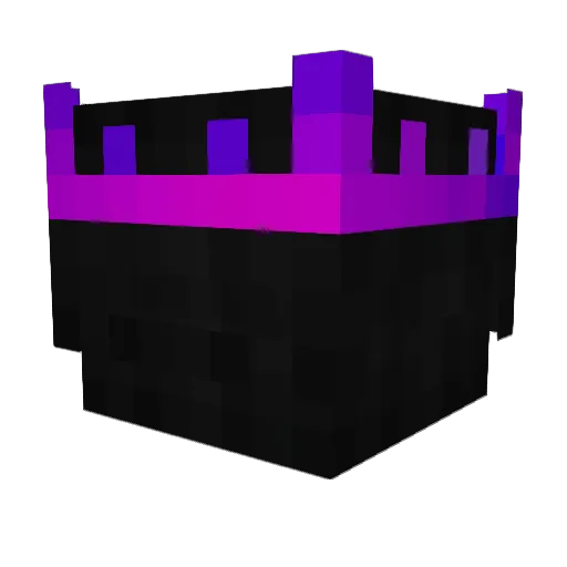 Purp2123 Minecraft avatar head, 3D render