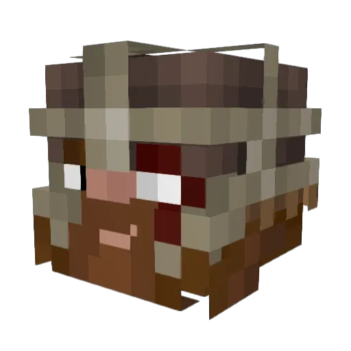 Purpelhard Minecraft avatar head, 3D render