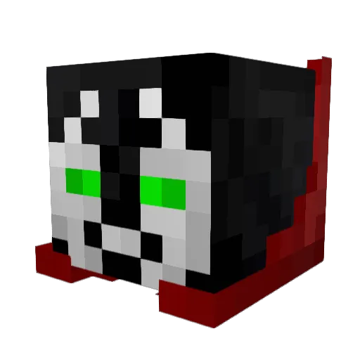 Purphexyon Minecraft avatar head, 3D render