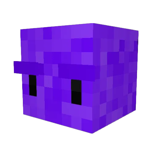 Purpl3yGaming Minecraft avatar head, 3D render