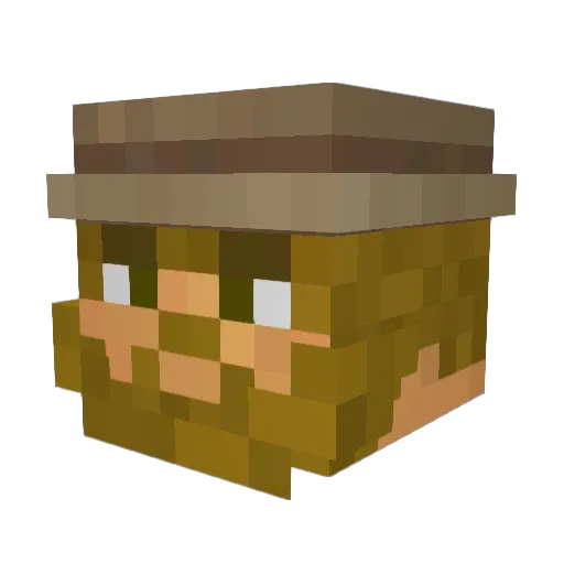 PurplCloud Minecraft avatar head, 3D render