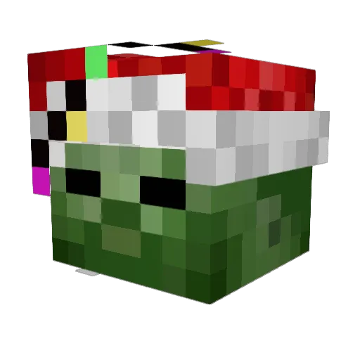 Purpl_ee Minecraft avatar head, 3D render