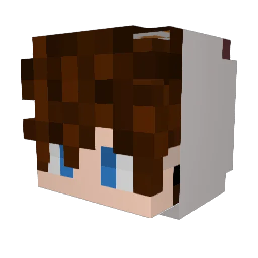Purplbeen Minecraft avatar head, 3D render