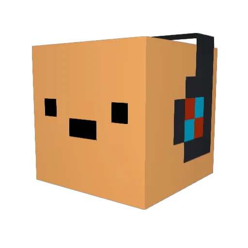 Purple2x Minecraft avatar head, 3D render