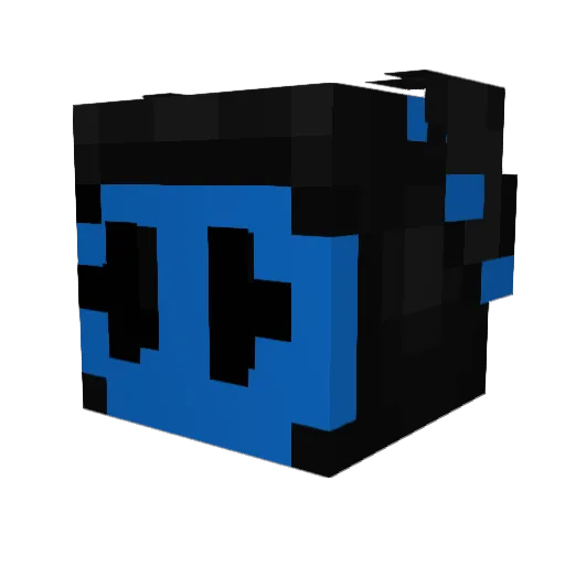 Purple32 Minecraft avatar head, 3D render
