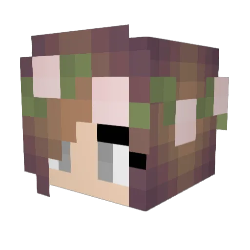 Purple5757 Minecraft avatar head, 3D render